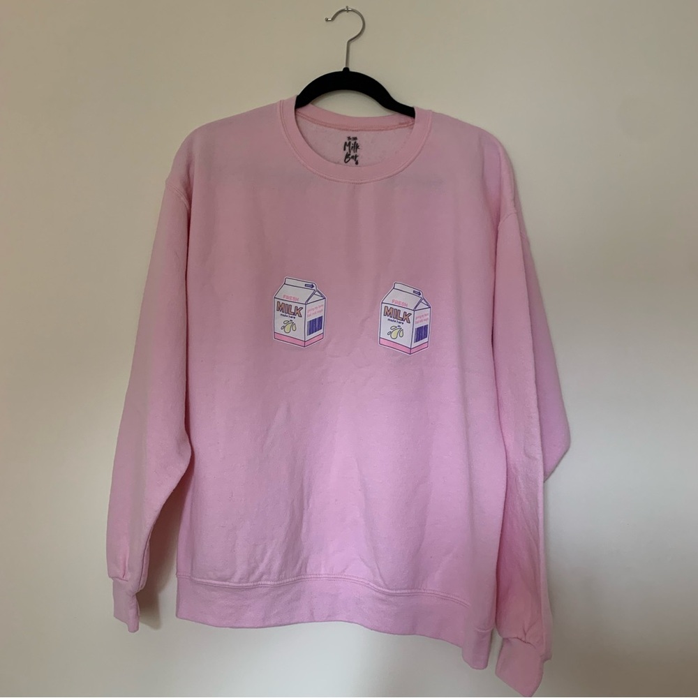The Little Milk Bar large crew neck sweater